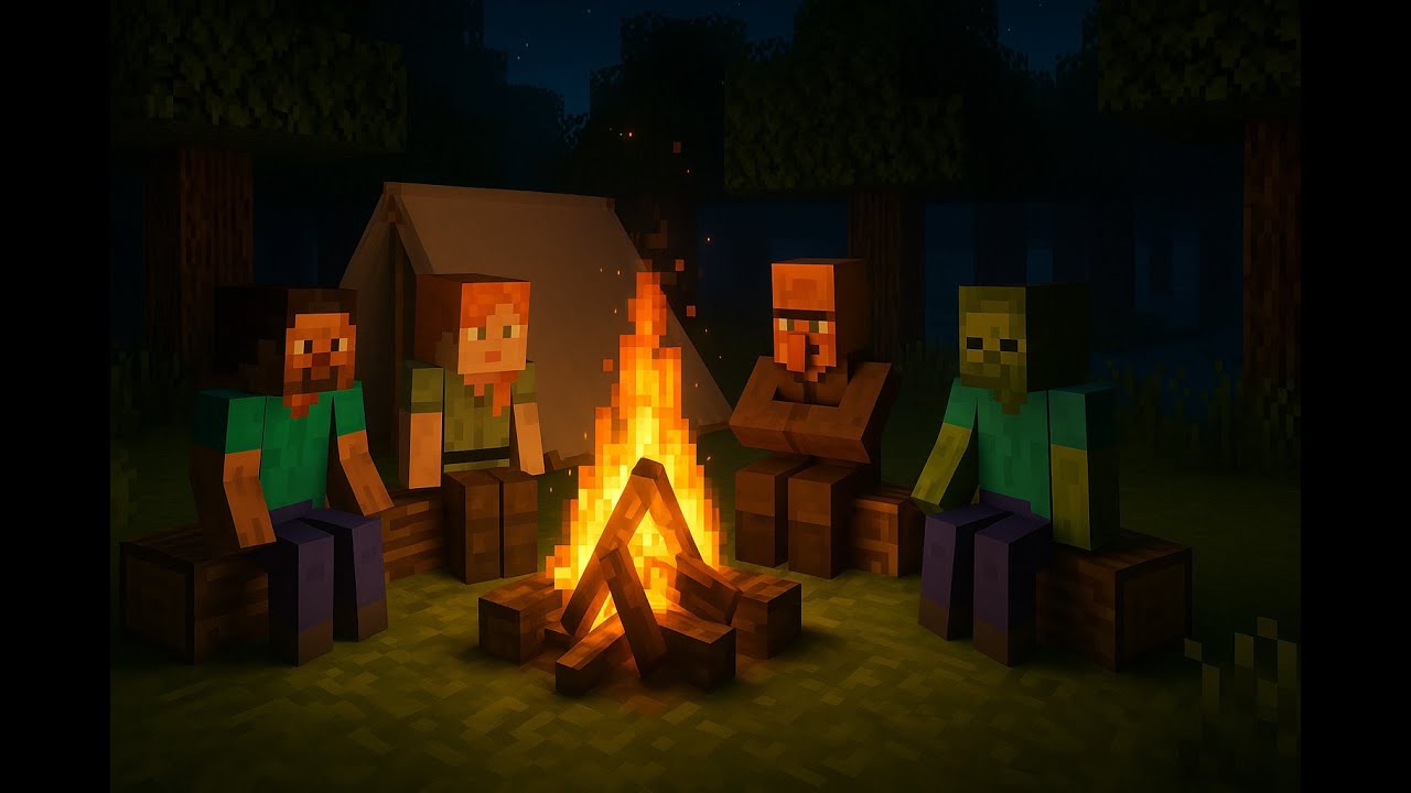 I Asked AI to Make a Lo-fi Song for a Minecraft Campfire 🔥 | [AMV] Campfire Blocks