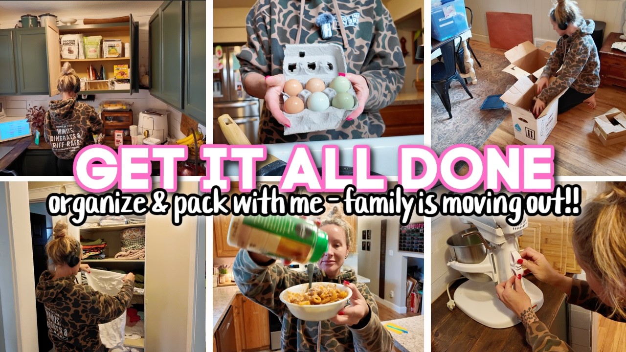 GET IT ALL DONE // organize & PACK with me because our family is moving!