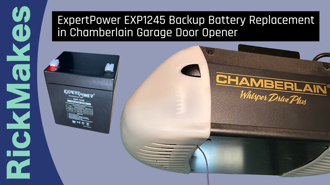 Замена резервной батареи ExpertPower EXP1245 в открывателе гаражных ворот Chamberlain