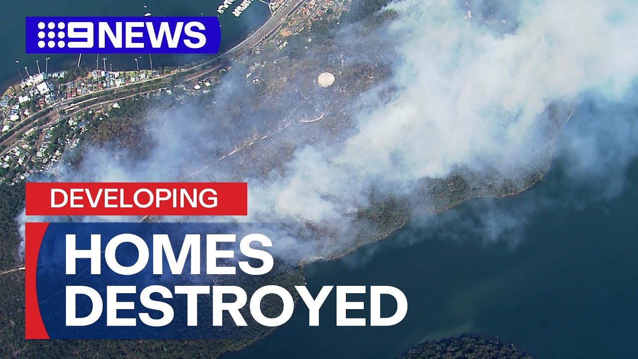 FULL COVERAGE: Multiple homes wrecked by bushfire on NSW Central Coast | 9 News Australia