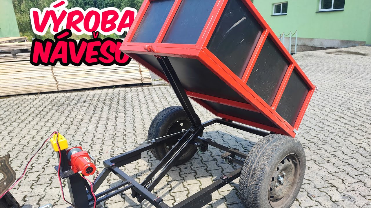 Výroba sklápěcí vlečky za zahradní trakturek.