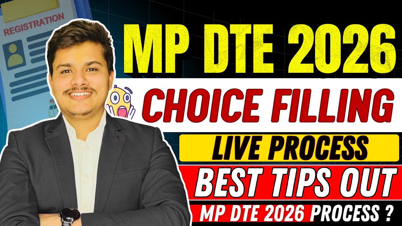 📌LIVE - Choice filling mp dte counselling 2026 step by step process | mp dte choice filling 2026 ✅