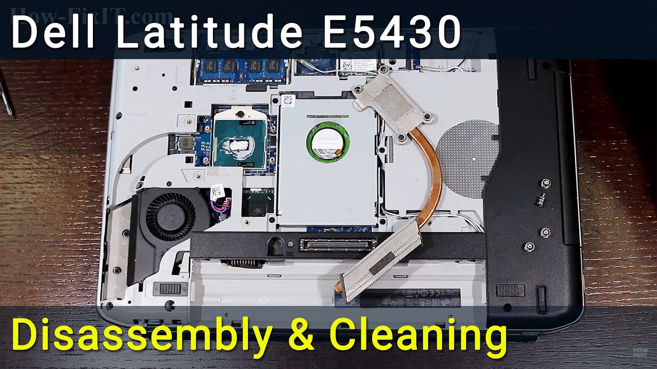 Dell Latitude E5430 Разборка, чистка вентилятора от пыли и замена термопасты