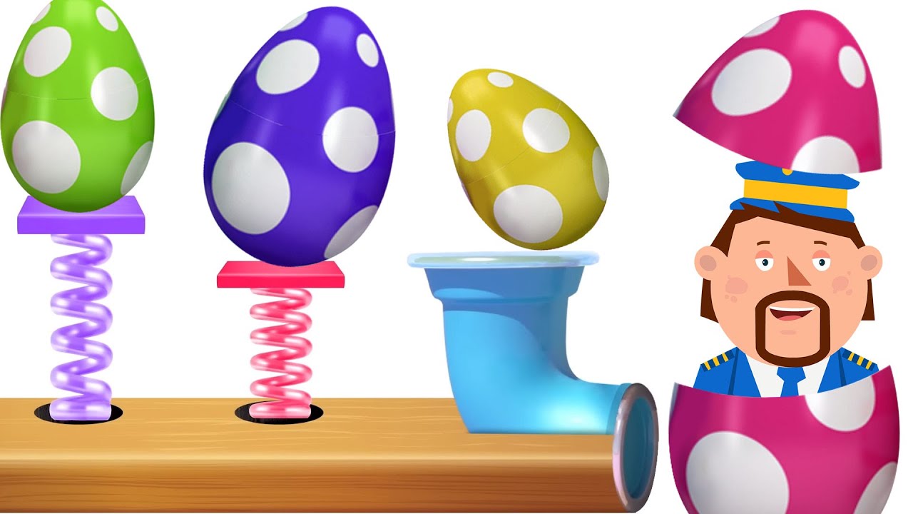 Colorful Surprise Eggs with Interesting Adventures + Educational Videos | Captain Discovery