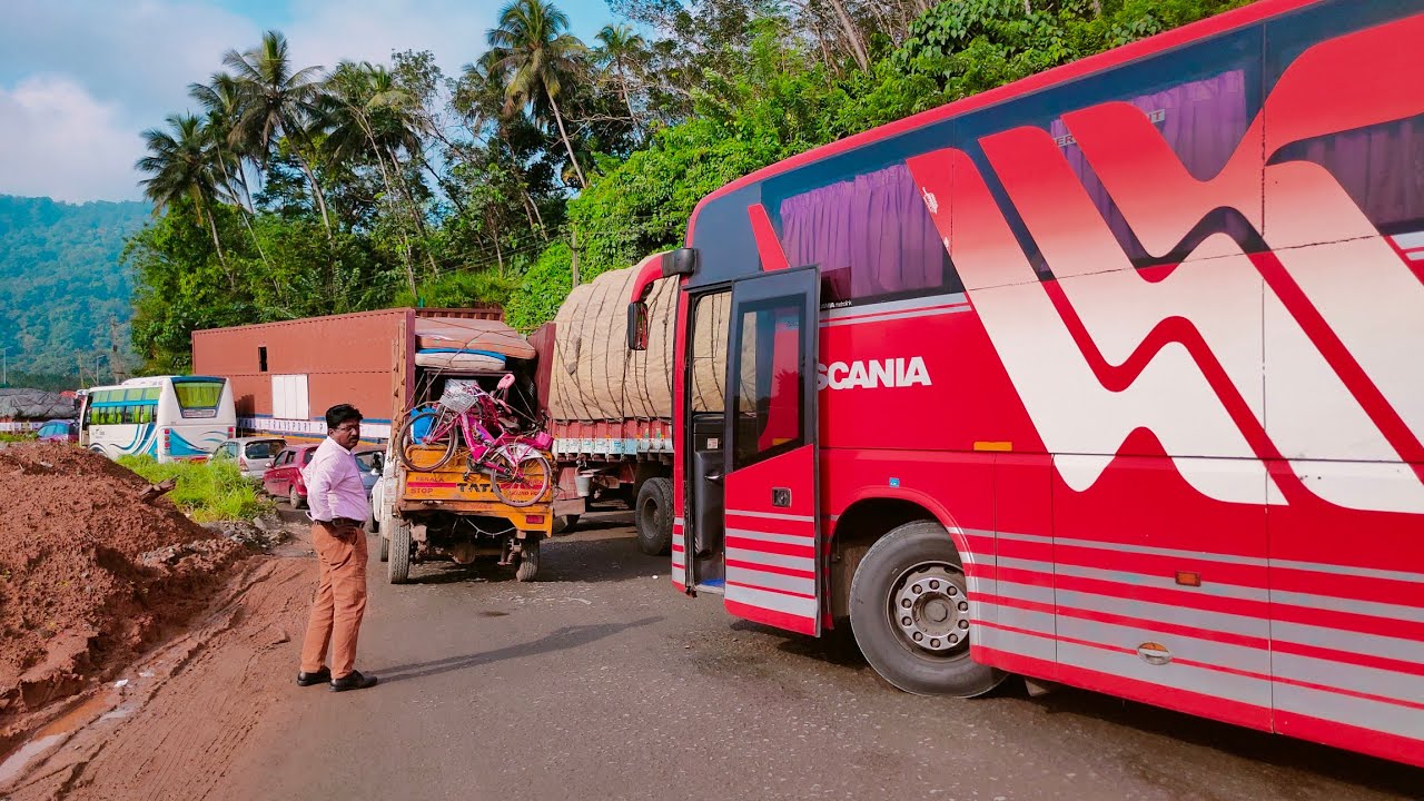 KALLADA SCANIA struggling in Kuthiran ghats- Full length video!!!
