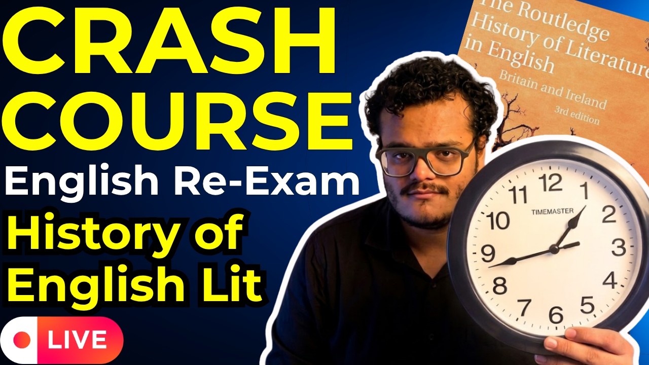 UGC NET English Re-Exam Crash Course #1: History of English Literature | 9th Sept SERIES