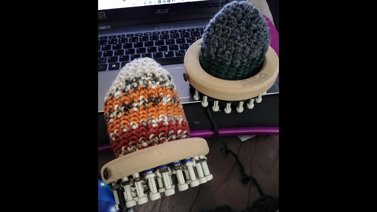 Smooth Toe in Owl Eye Stitch for Toe Up Boot Socks or House Socks Loom Knit