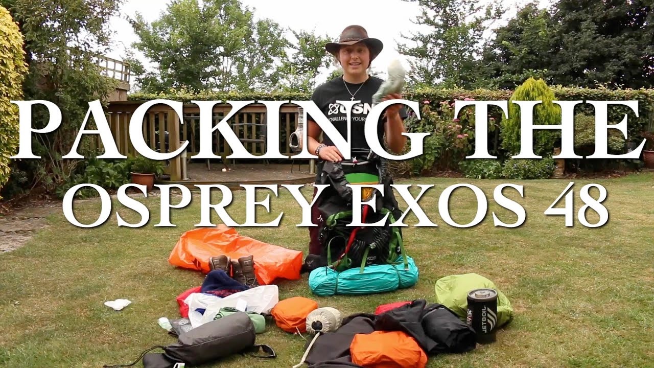 Packing an Osprey Exos 48 Backpack
