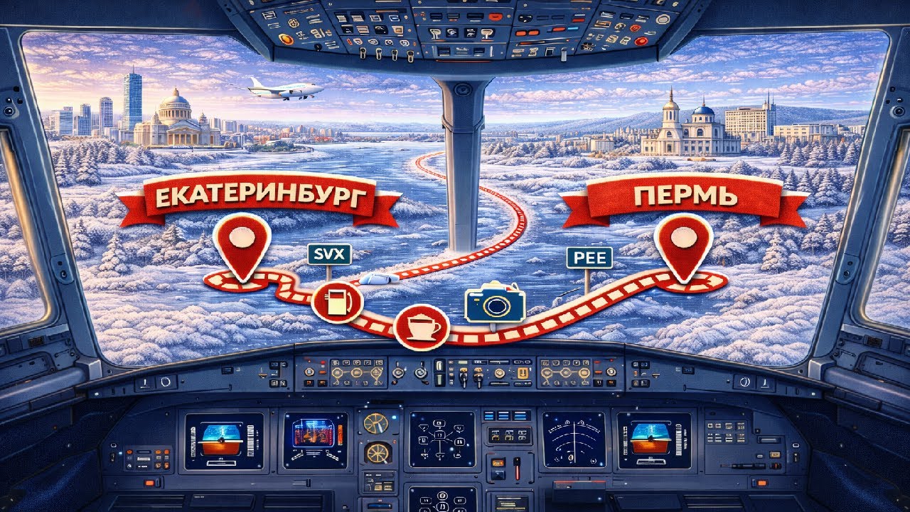 Летим по Уралу VATSIM Екатеринбург - Пермь Fenix A320