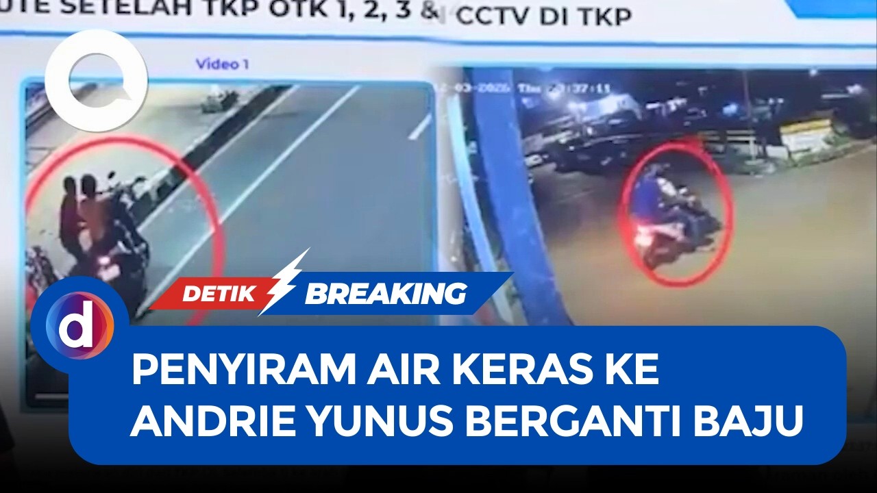 Pelaku Terekam CCTV Berganti Baju Usai Siram Air Keras ke Andrie Yunus