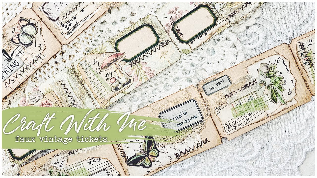HOW TO MAKE FAUX VINTAGE TICKETS USING SCRAPS #1 | Junk Journal Ephemera | Craft With Me | Easy DIY