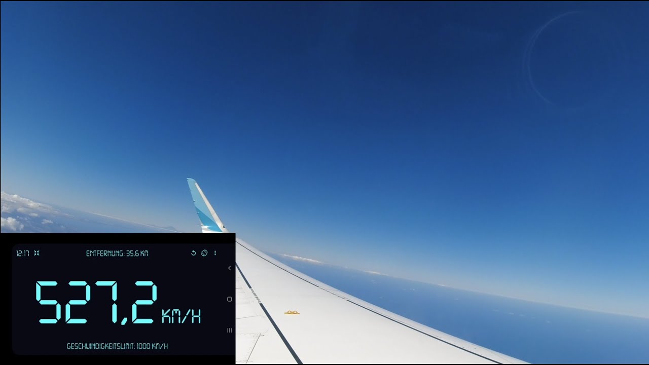 Takeoff from Gran Canaria (LPA) with Speed Recording. Airbus A320