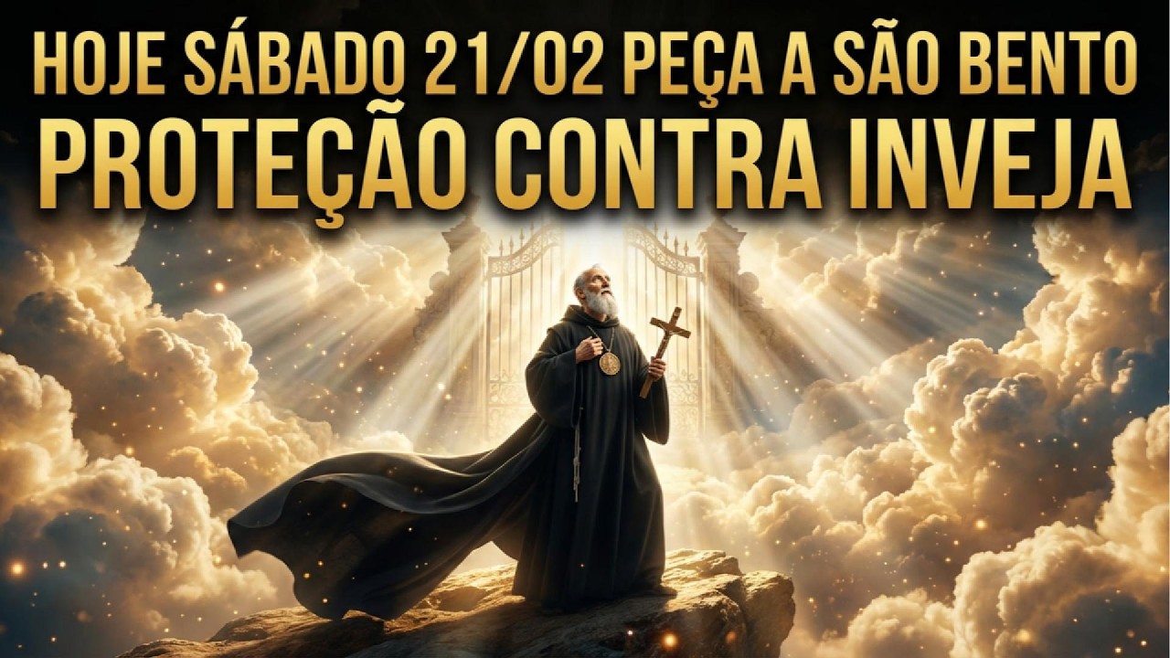 HOJE SÁBADO 21/02 peça a São Bento proteção contra inveja