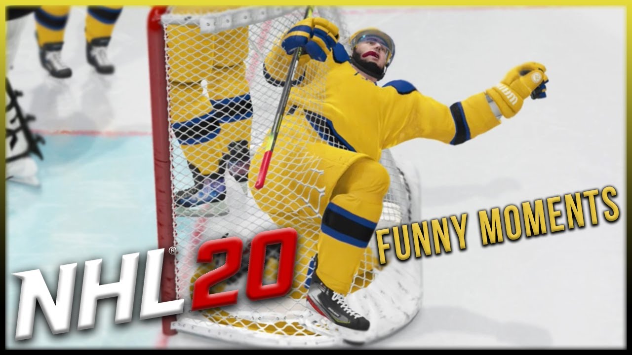 HE'S STUCK IN THE NET!!! (NHL 20 Funny Moments & Glitches)