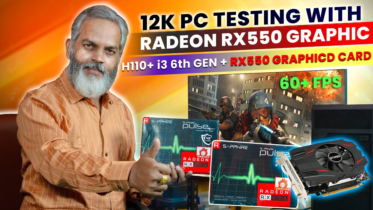 12K PC Testing with RX550 Graphic Card | H110 + i3 6th Gen + RX550 Graphic | Full Gaming Test