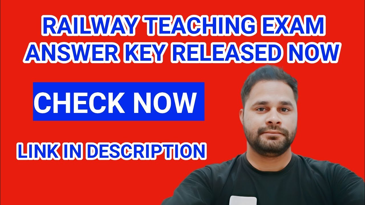 Railway teaching exam answer key Released today / railway isolated and ministerial post answer key
