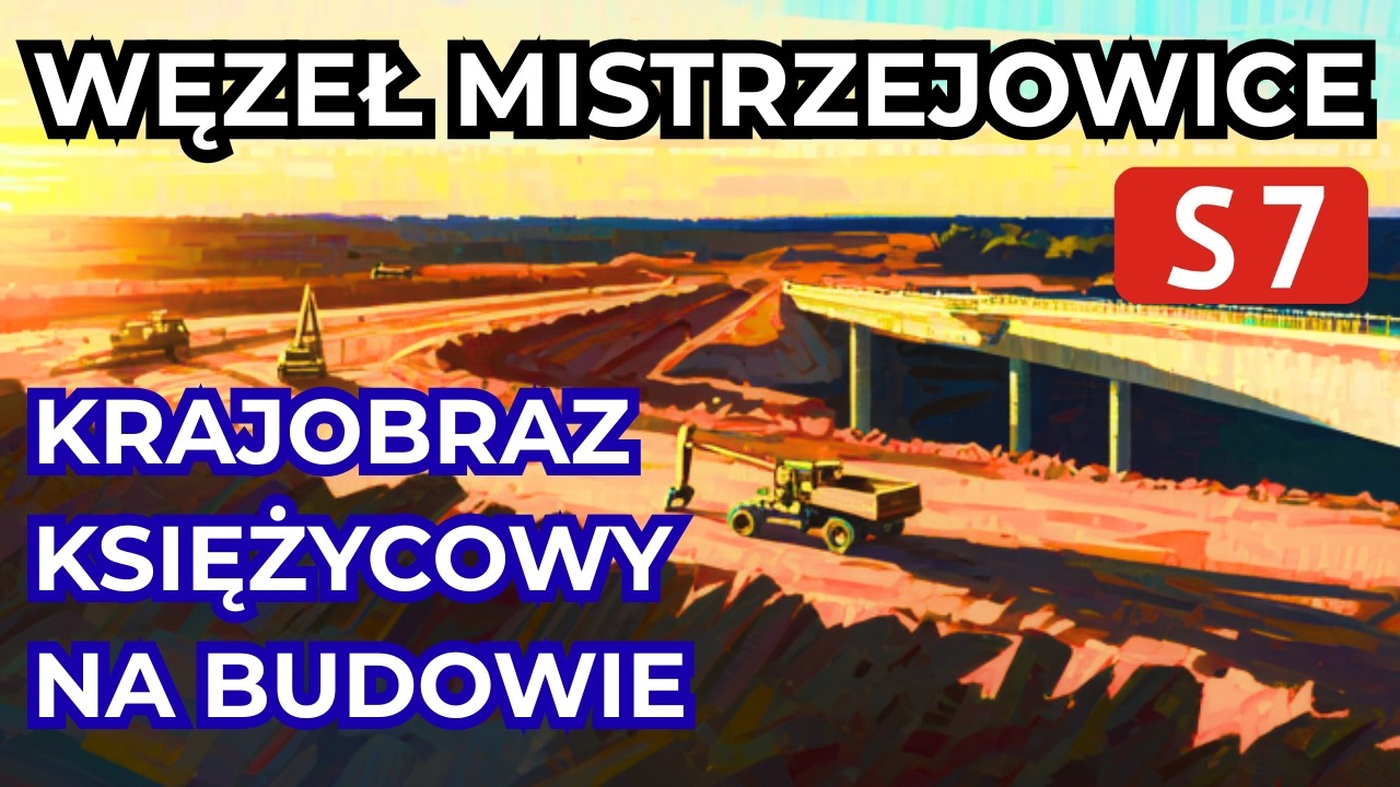 Prace na drodze S7 , łącznik Mistrzejowice - Grębał&oacute;w.  11.06.2026.