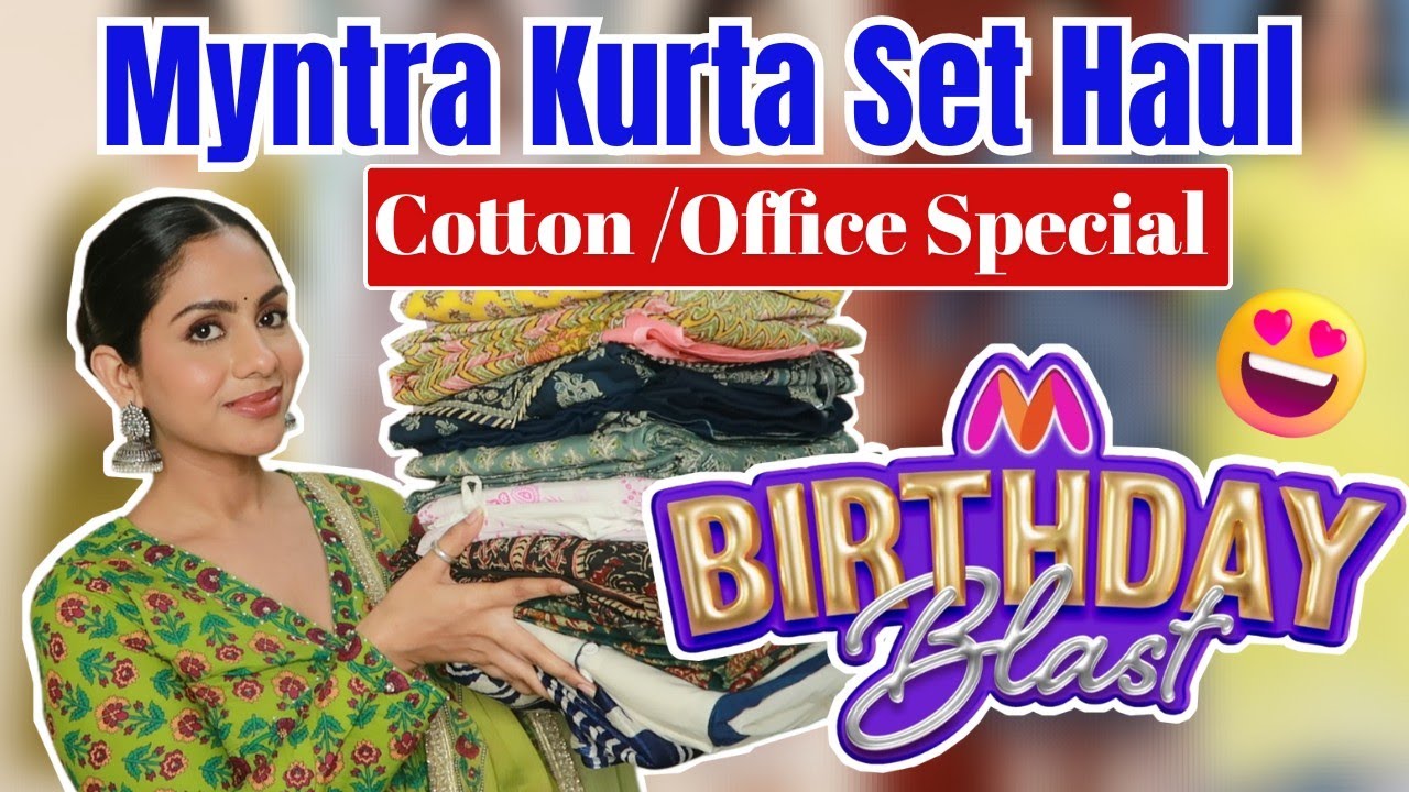 Myntra Cotton Kurta Sets for Office🌸 Elegant & Comfortable Daily Wear💞Budget Friendly Haul#myntra