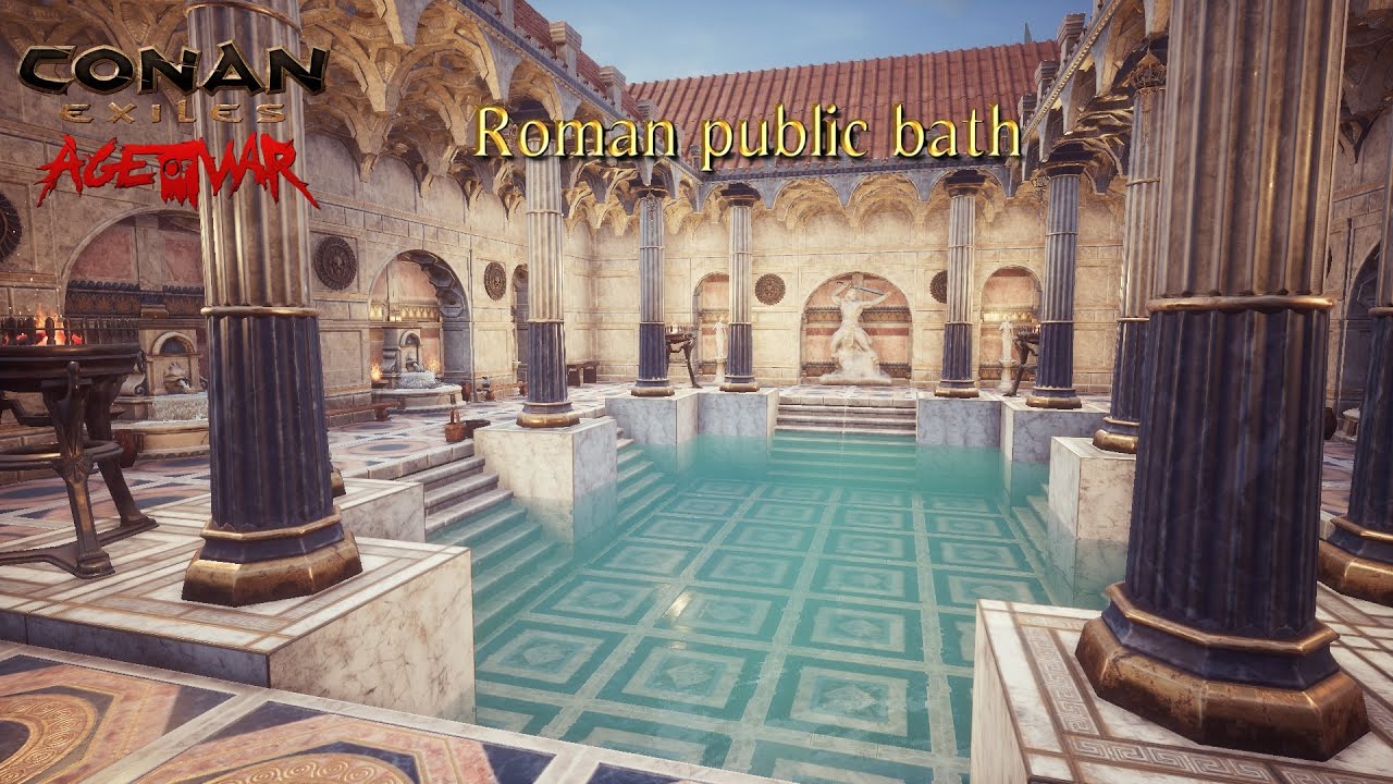 How to build a Roman public bath in Conan Exiles Age of War / Argossean style | Speed Build |