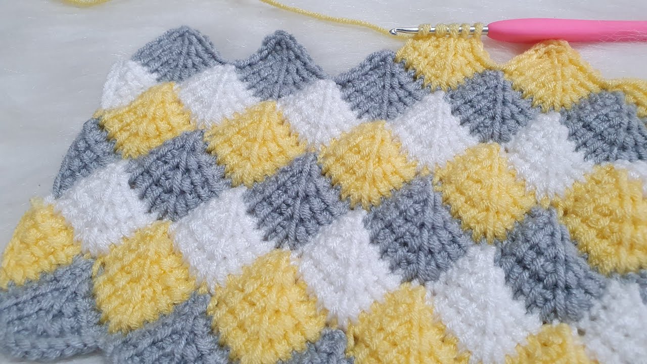 Детское одеяло Super Easy Crochet - Tunisian Baby Blanket Crochet