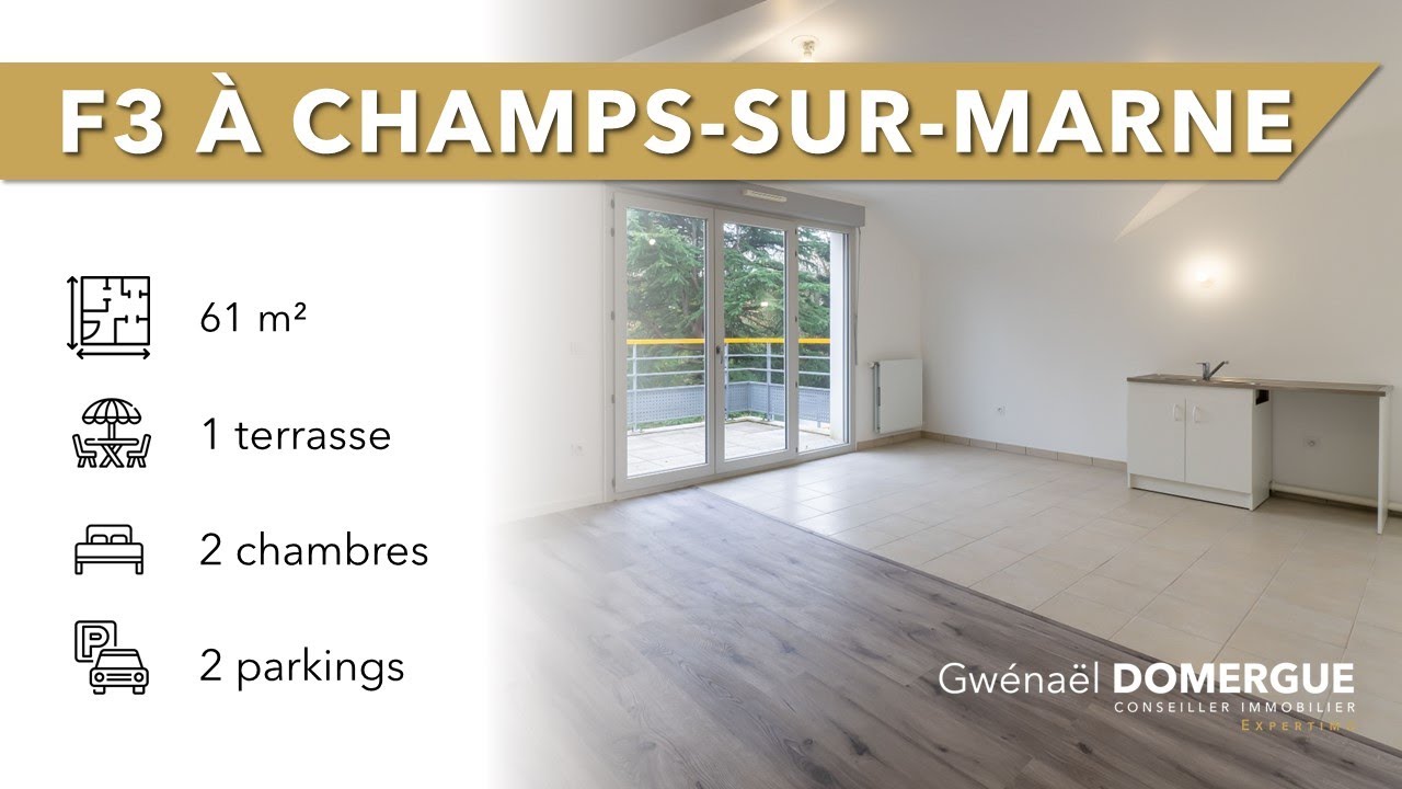 Appartement à vendre à Champs-sur-Marne - F3 au dernier étage