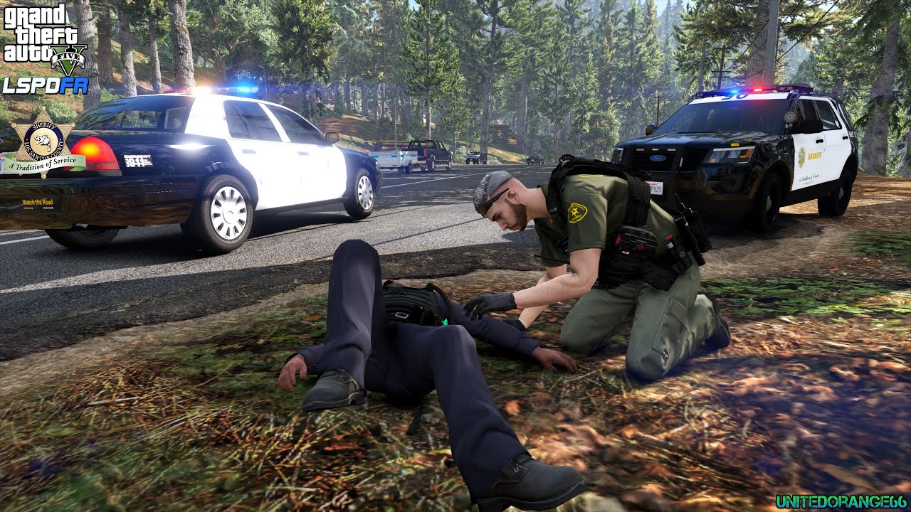 GTA V - LSPDFR 0.4.9🚔 - LSSD/LASD - Sheriff Patrol - Officer not Responding | Truck Pursuit - 4K