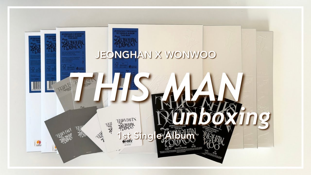 JEONGHAN‪‪‪xWONWOO ￤ THIS MAN unboxing 🌚 ￤ ジョンハン ウォヌ ￤ SEVENTEEN セブチ アルバム 開封動画 ⸝⋆　︴ 세븐틴 carat vlog