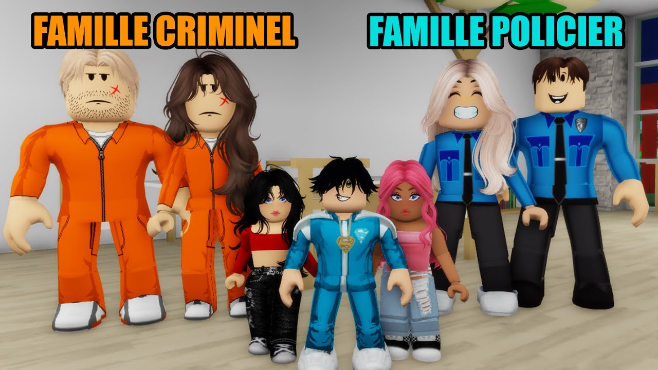 FAMILLE CRIMINEL VS FAMILLE POLICIER SUR BROOKHAVEN ROBLOX !