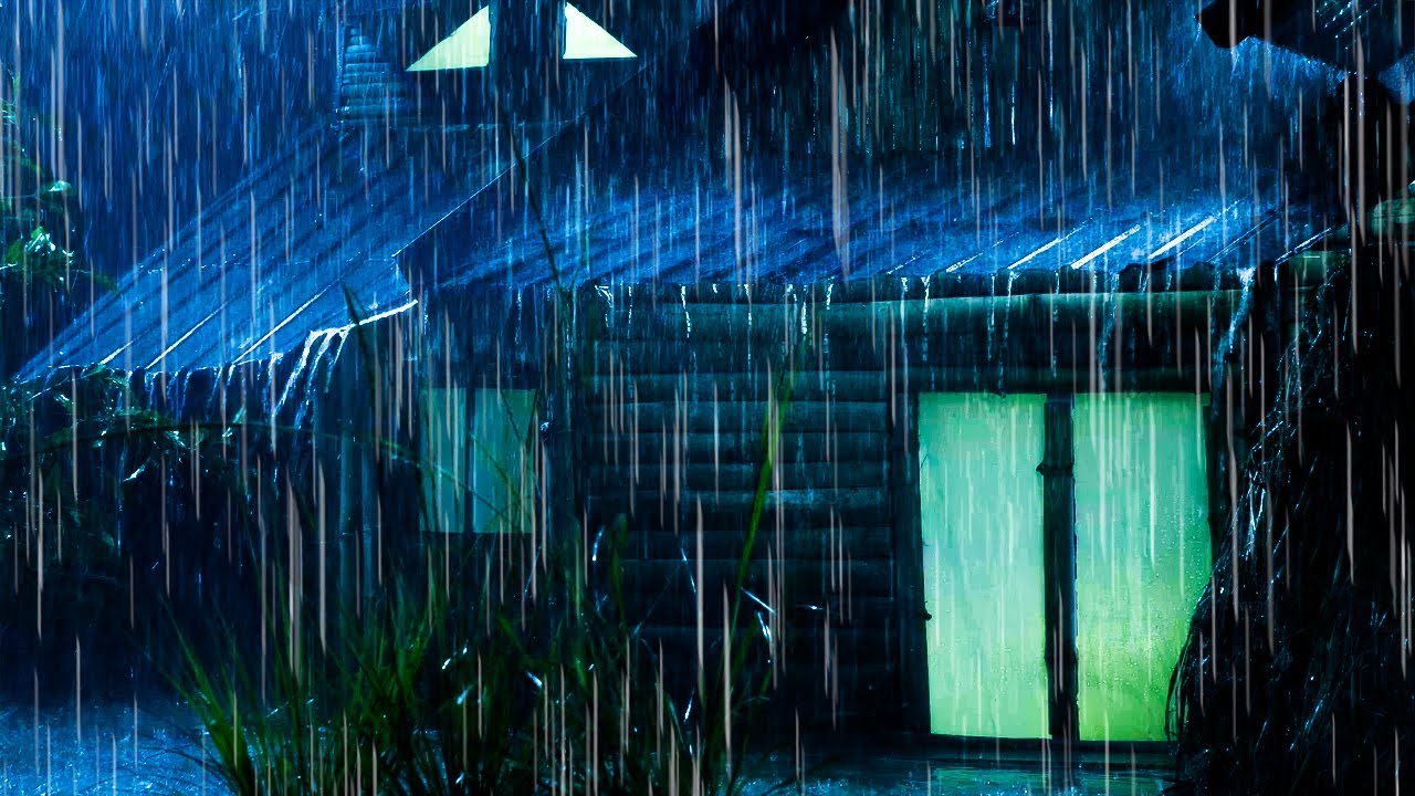 Fall Asleep Fast Tonight with Heavy Rain & Deep Thunder on a Tin Roof at Night (1 Hours)