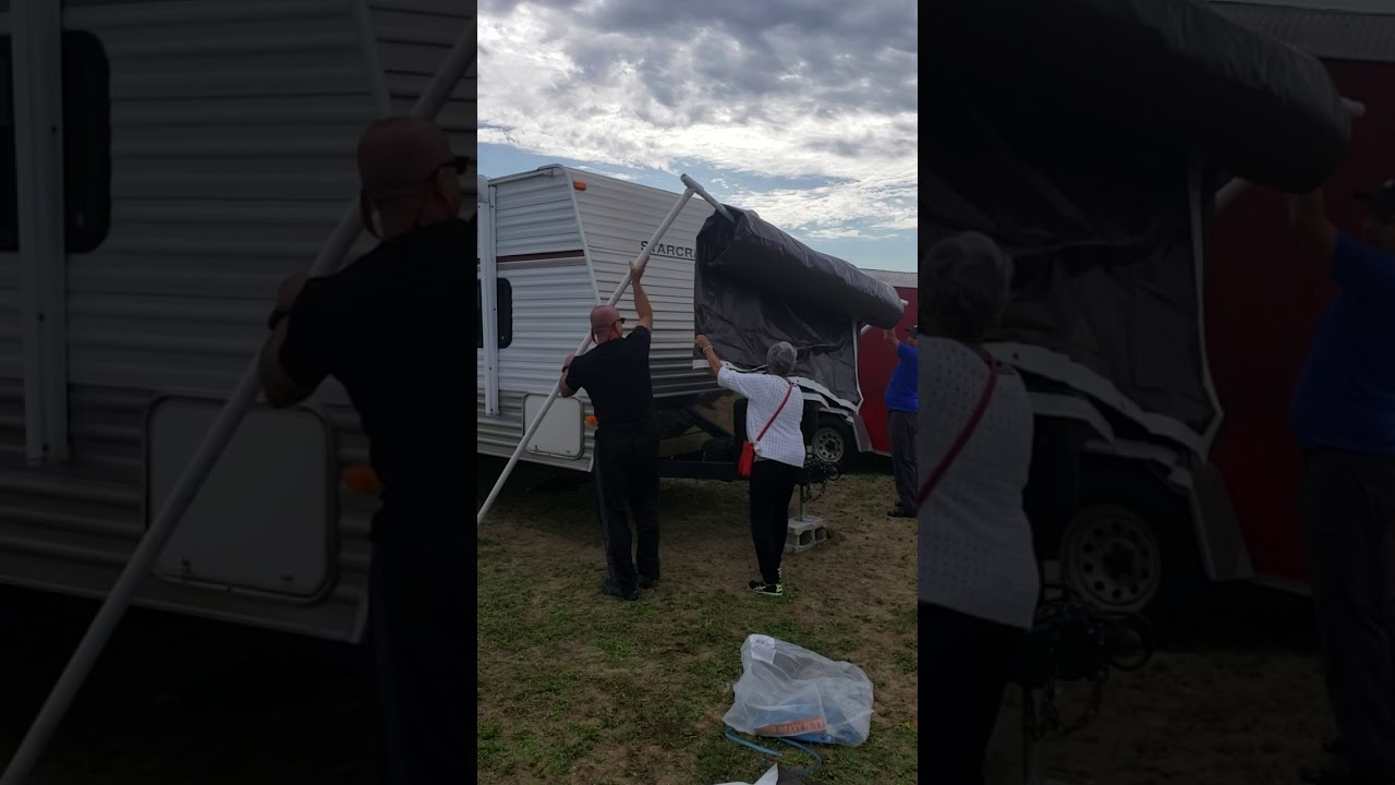 Quickly covering your RV with HD Tarp and PVC rig