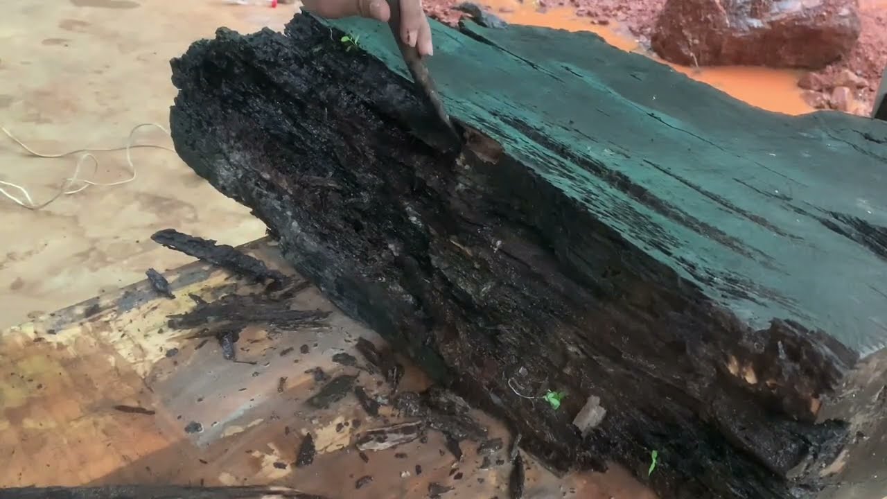 Unearthing Beauty: Transforming Buried Old Wood into a Stunning Tea Table