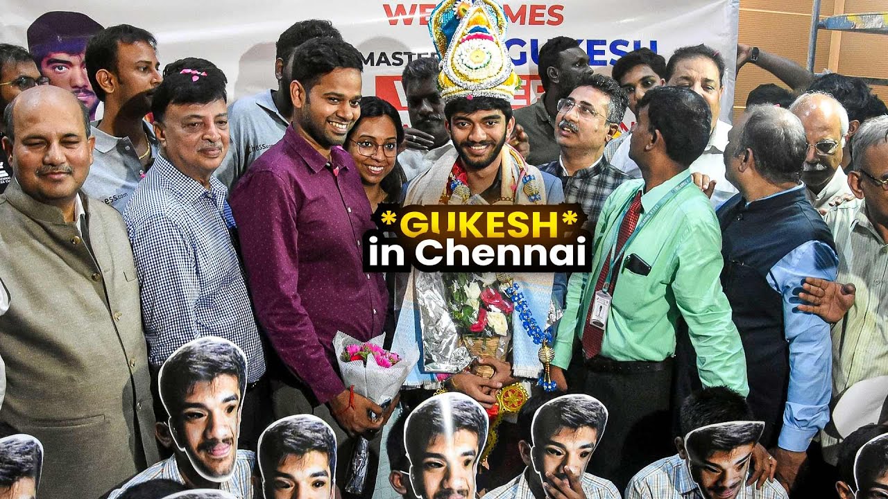 Gukesh's Grand Welcome at Chennai Airport after Winning the Candidates 2024