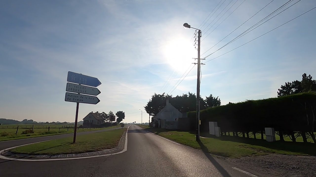 France Somme Baie de Somme Route Cayeux sur Mer - Le Hourdel, Gopro / France Somme bay  Le Hourdel