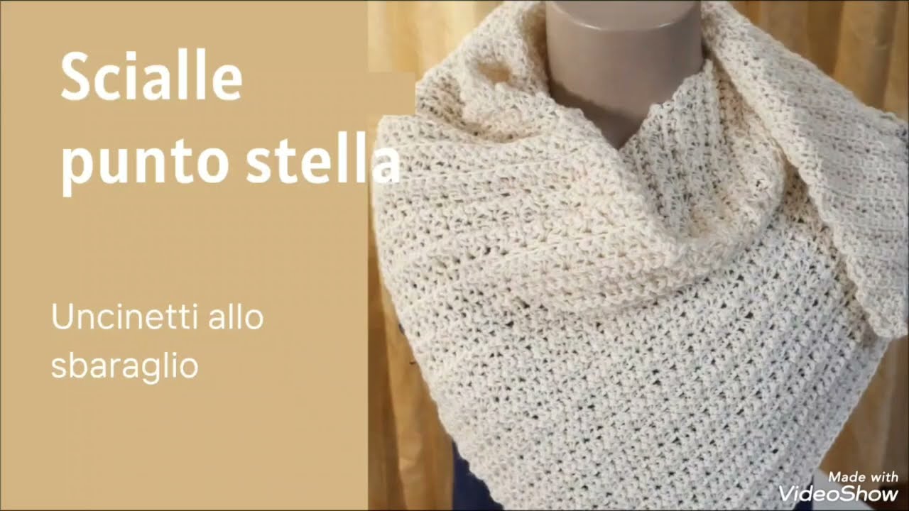 Scialle punto stella asimmetrico 