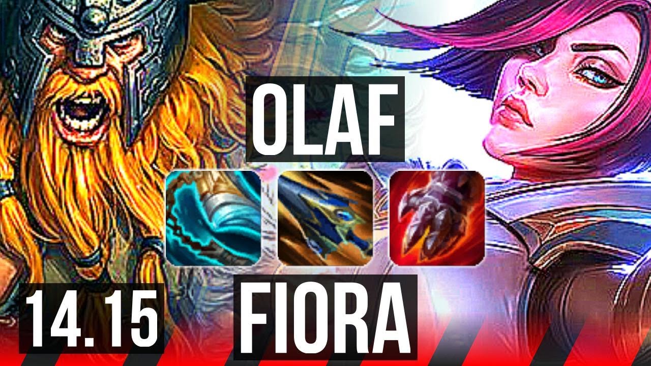 OLAF vs FIORA (TOP) | 8 solo kills, 2900+ games, 51k DMG, Legendary, 19/6/11 | EUW Master | 14.15