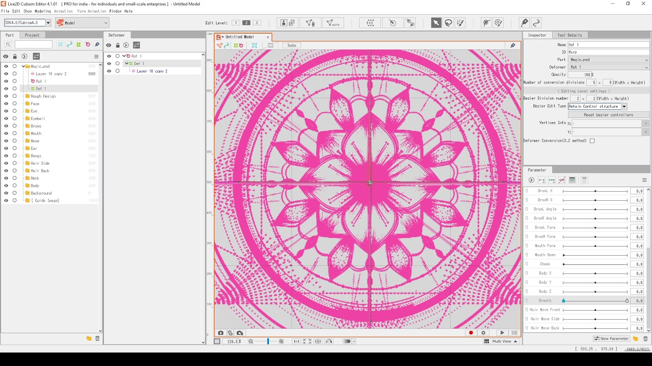 Live2D Trick: Rotate the circle and make 3D illusion in 2mins