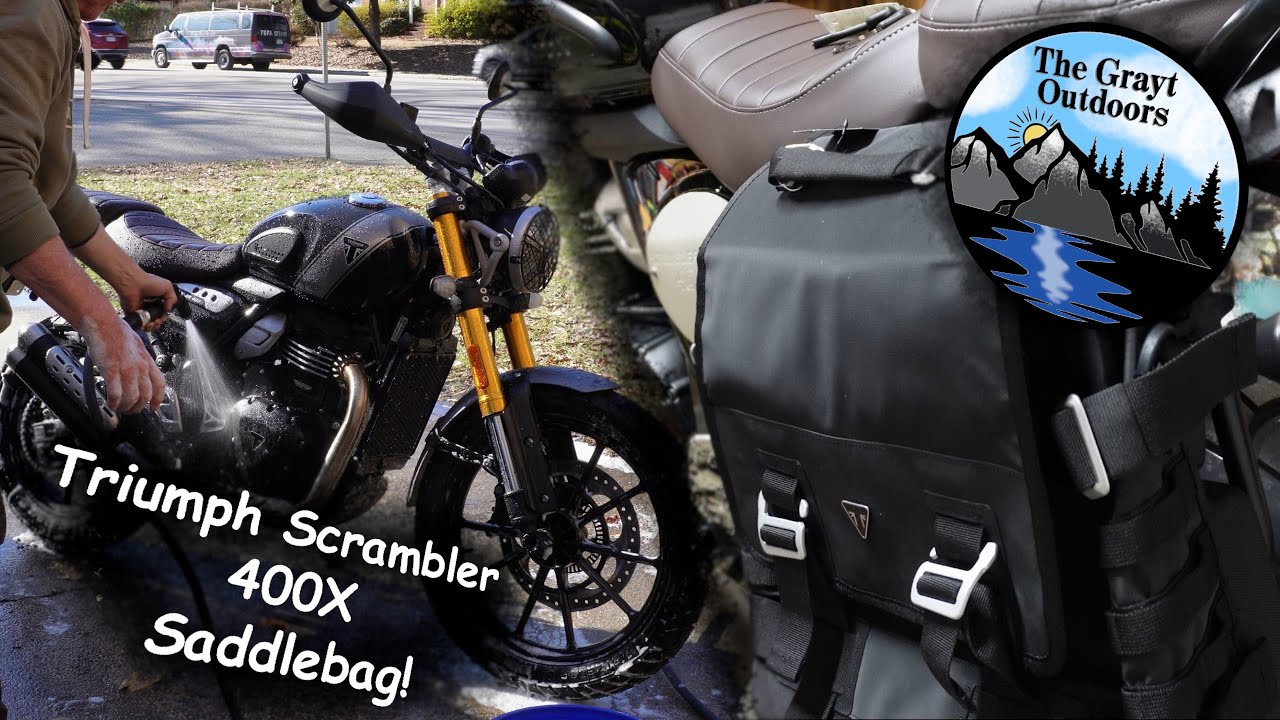 Triumph Scrambler 400 X Detachable Saddlebag - Marie's first upgrade!
