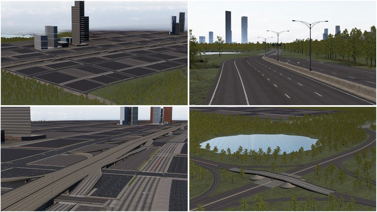 🌟🌟🌟ROADS PACK UPDATE V5🌟🌟🌟NEW SPLINE PREFABS🌟CITY AREAS US INCLUDED🌟DYNAMIC SKY ADDED (RU)