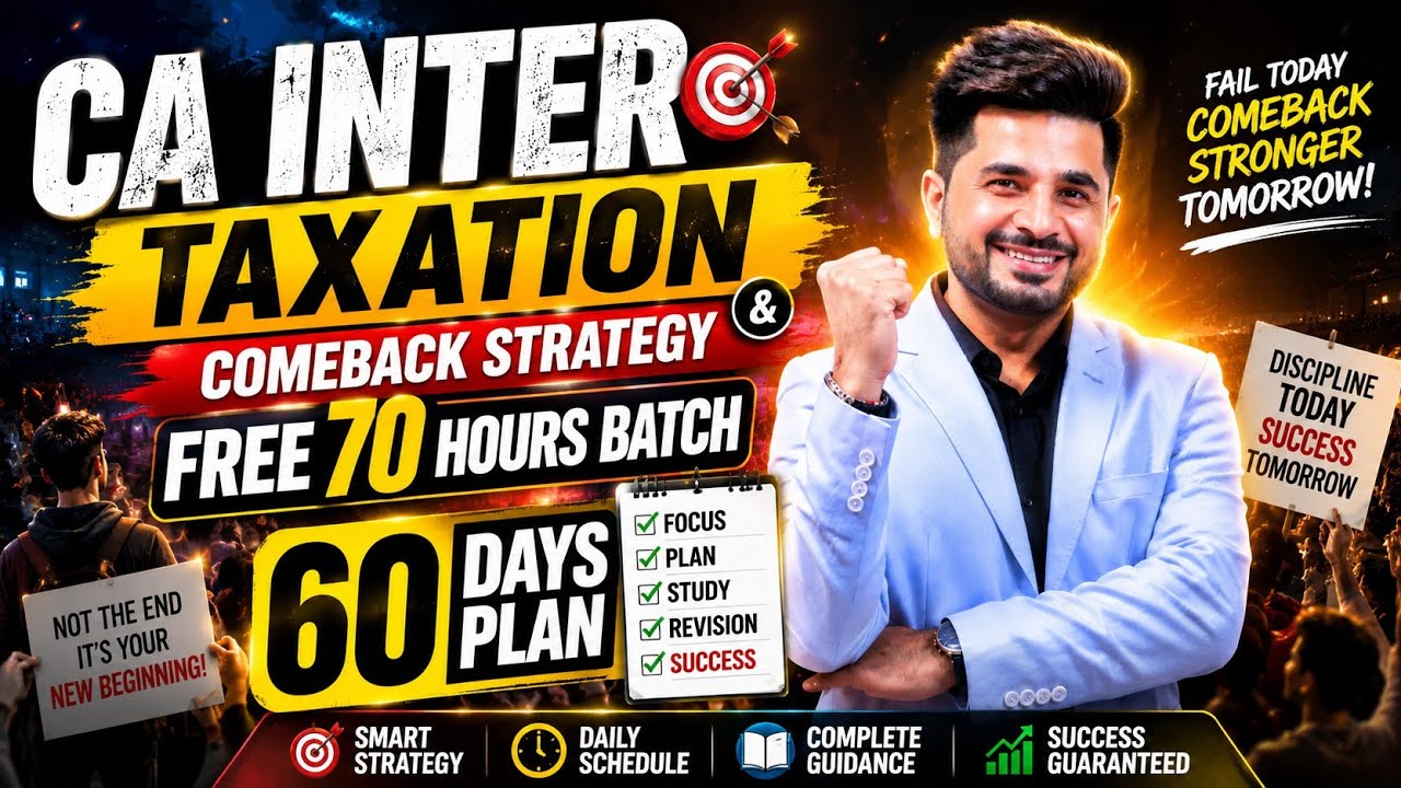 Inter TAX Comback Strategy🎯 | 60 Days Plan📕 | Tax FREE BATCH🏆 | Gaba Sir #caexams