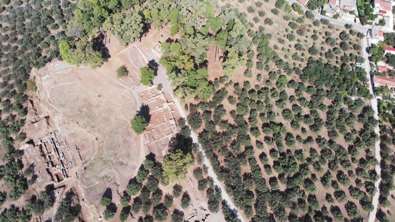Acropolis of ancient Sparta & Castle of Mila 4k//Greece//Drone//September 2019
