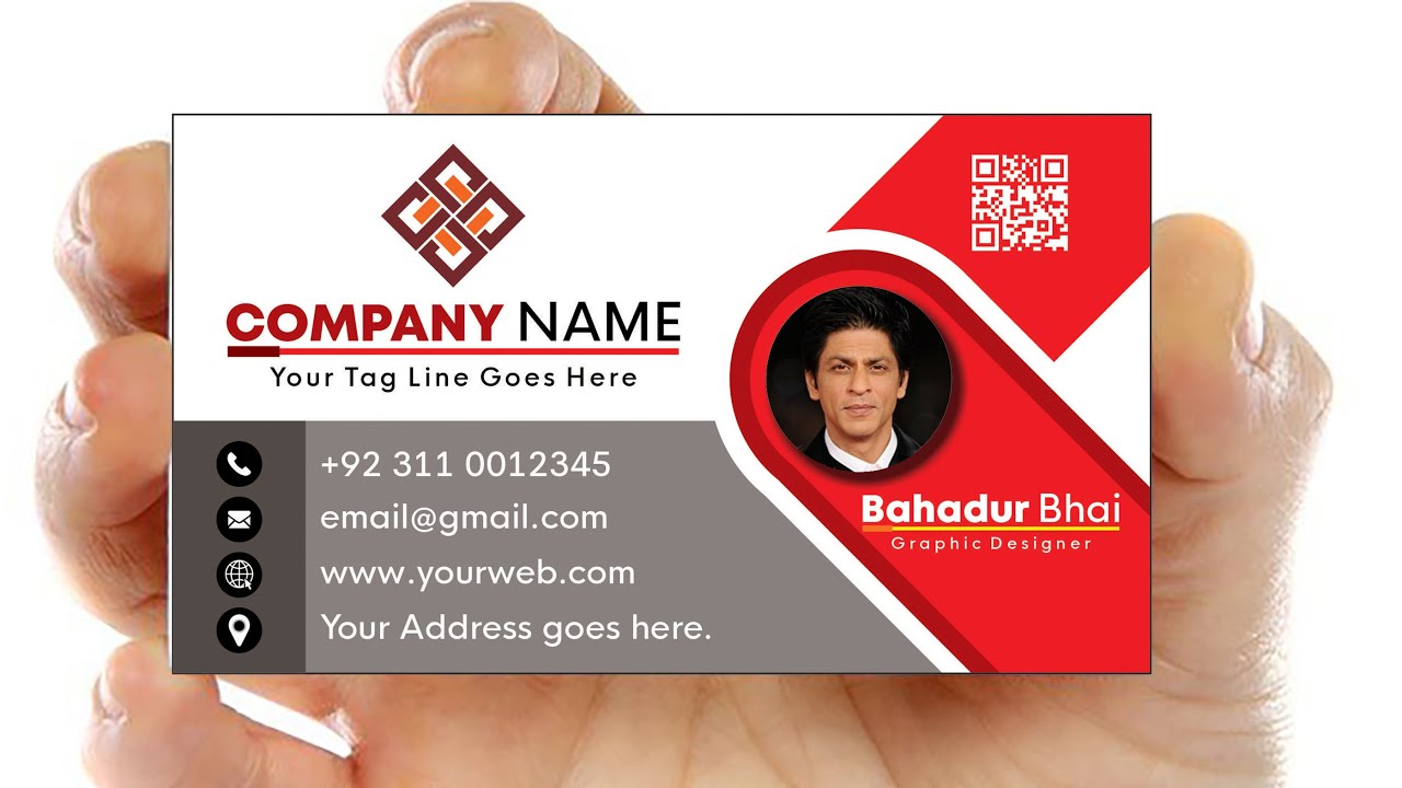 How to make Business Card in Corel Draw - Visiting Card Free Download Cdr - Bahadur Bhai
