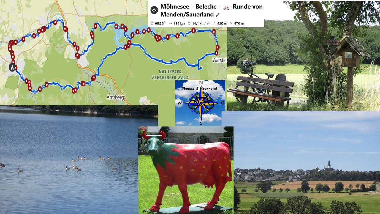 Sauerlandtour Menden (Sauerland) - Möhnesee - Hevetal - Belecke