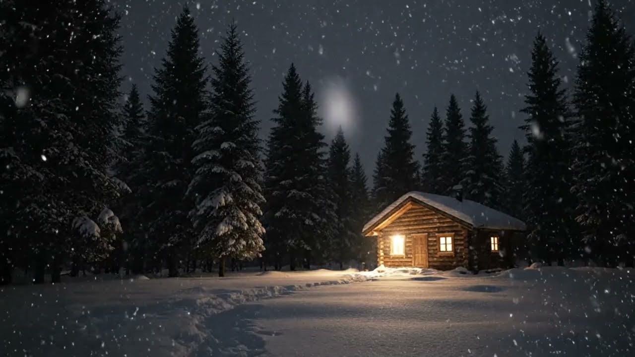 2 Hours Forest Cabin Night Ambience | Relax, Sleep, Focus