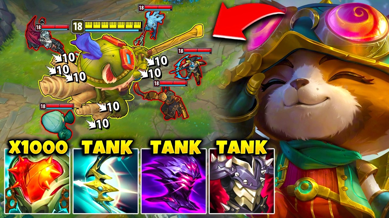 I invented the most broken Teemo build you'll ever see... (UNKILLABLE TANK CARRY)