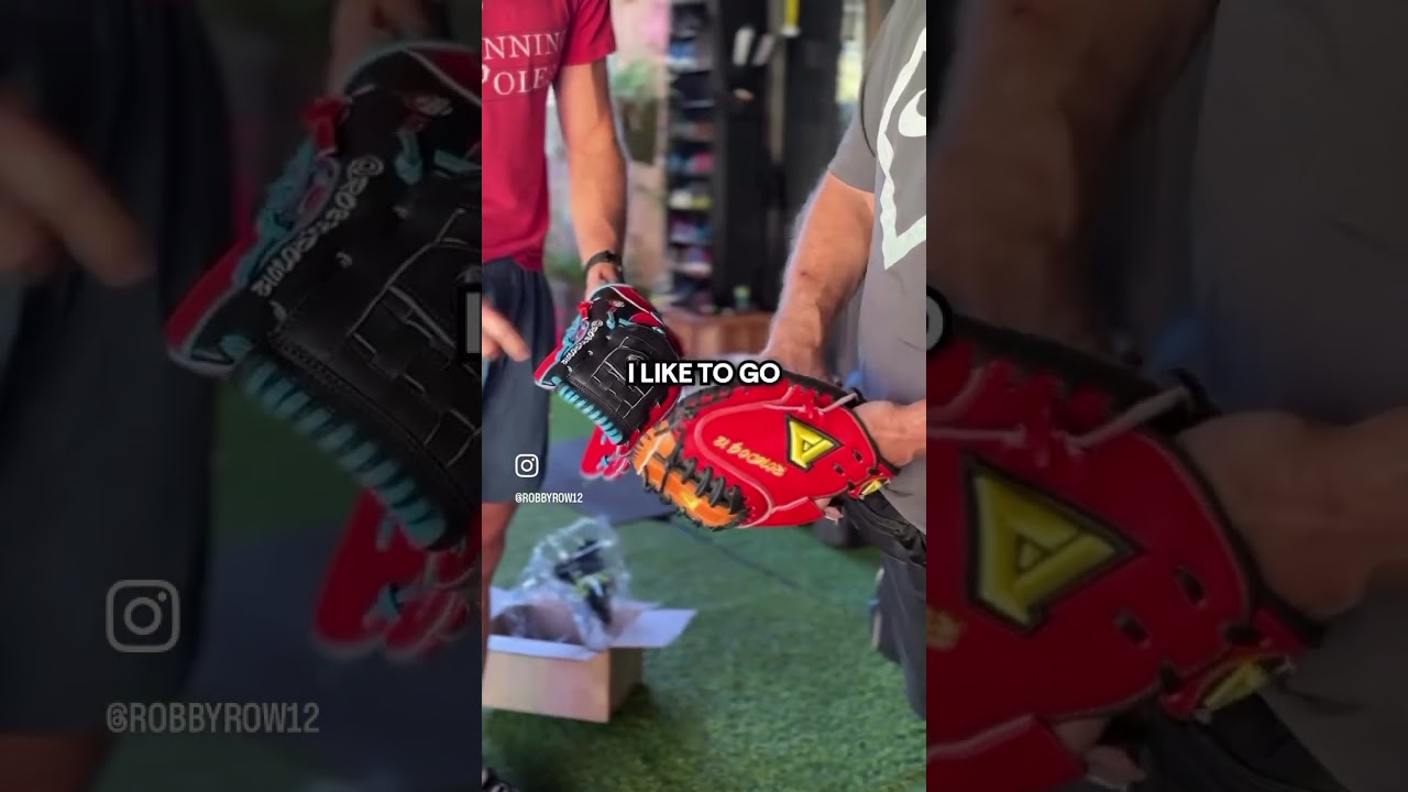 Robby Row&rsquo;s Gloves are SICK!! #baseballgloves #baseballglove #robbyrowland #baseballlifestyle