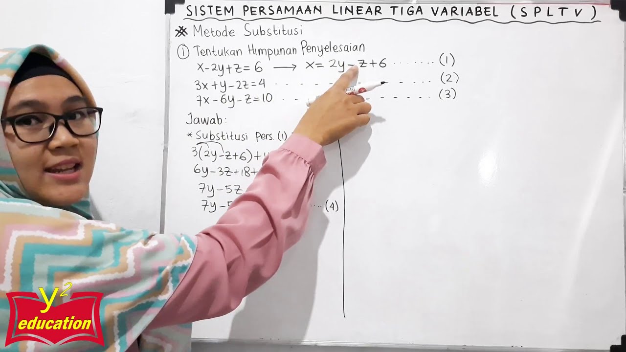 SPLTV #Part 3 // Metode Substitusi // Sistem Persamaan Linear Tiga Variabel