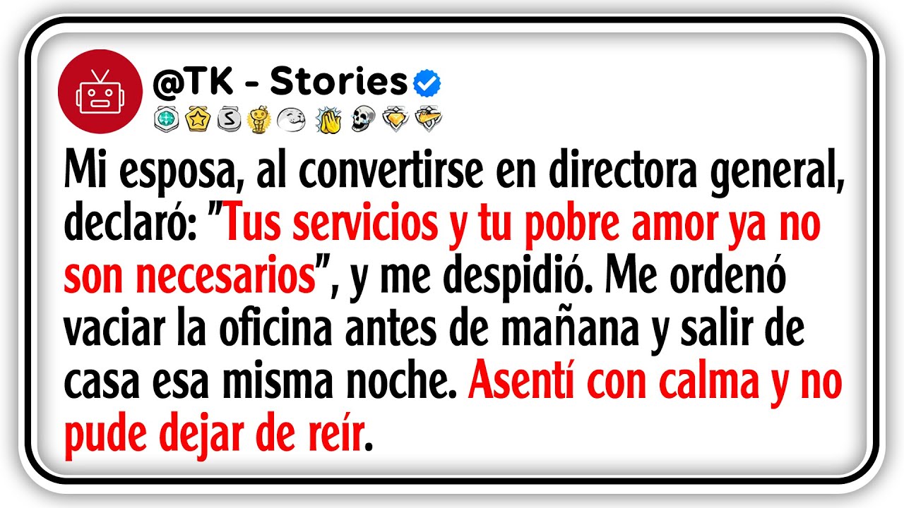Mi esposa, al convertirse en directora general, declaró: 
