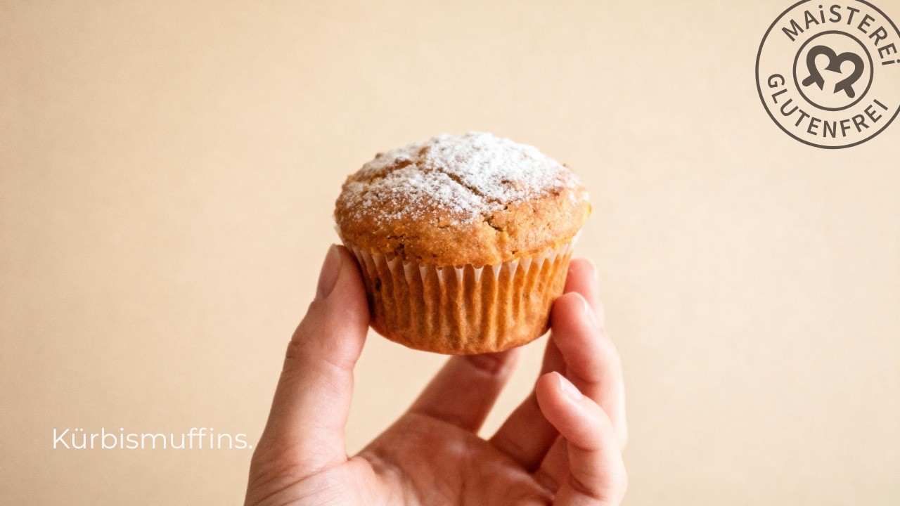 K&uuml;rbismuffins. Sanft & gold.
