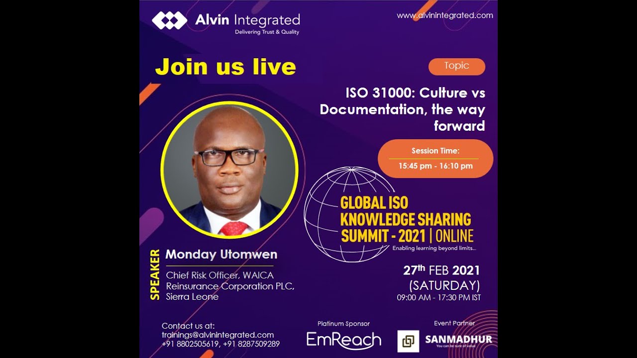 ISO 31000 Culture vs Documentation, the way forward