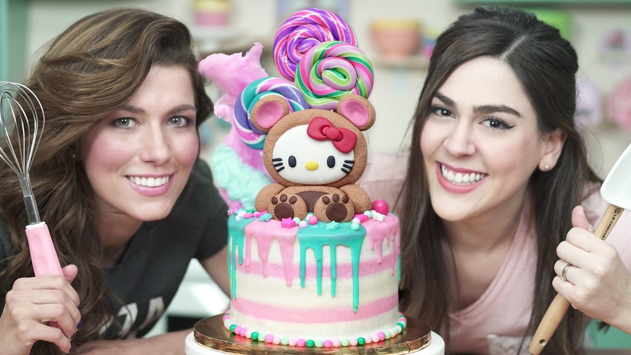 PASTEL DE HELLO KITTY con MIS PASTELITOS - DRIP CAKE | DACOSTA'S BAKERY